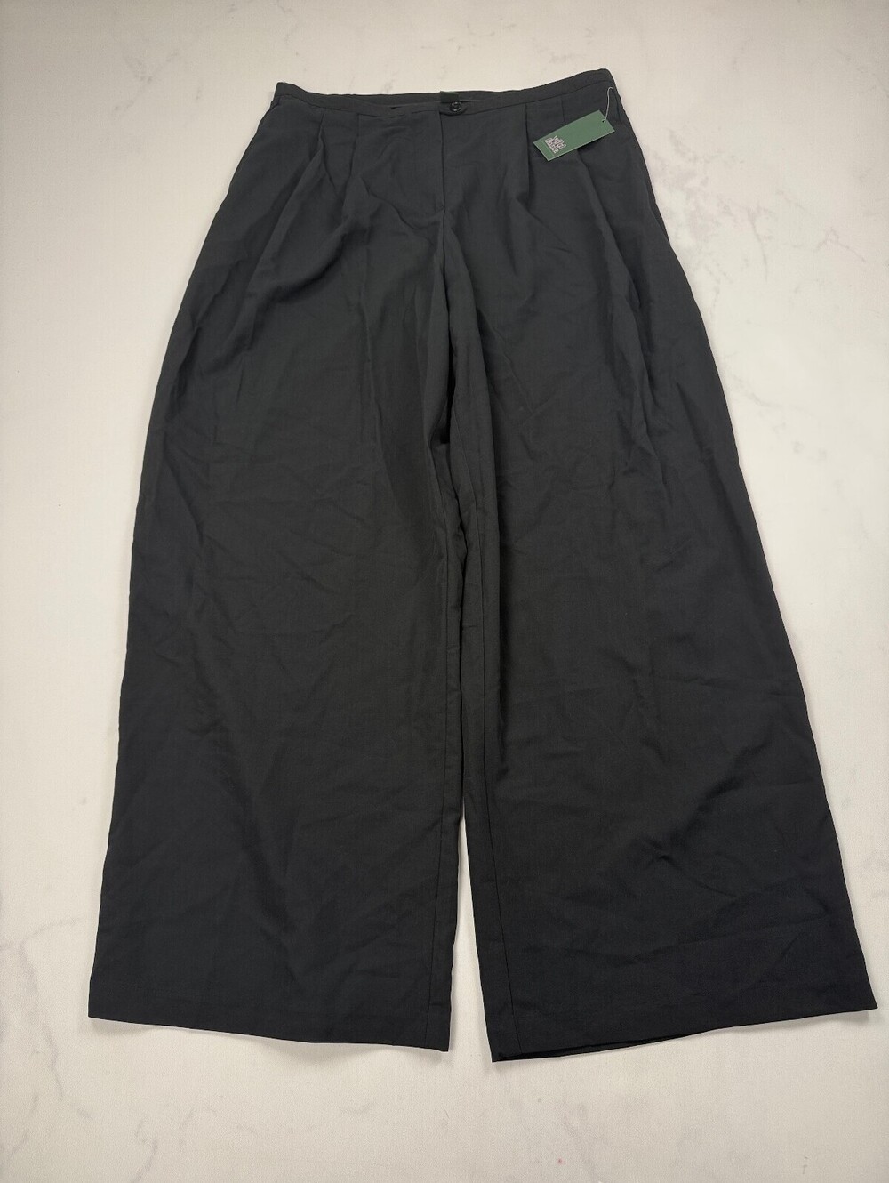 Wild Fable Wide-Leg Pants Black Modern Classic Adjustable - Womens L